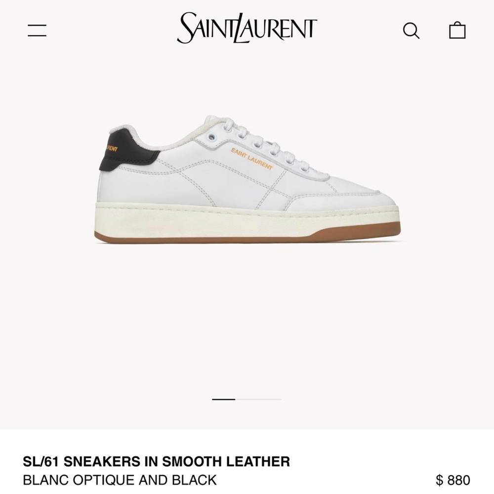 Saint Laurent $880 SL/61 Low-Top Sneakers Unisex EU40 W10 M7 (Display Models)